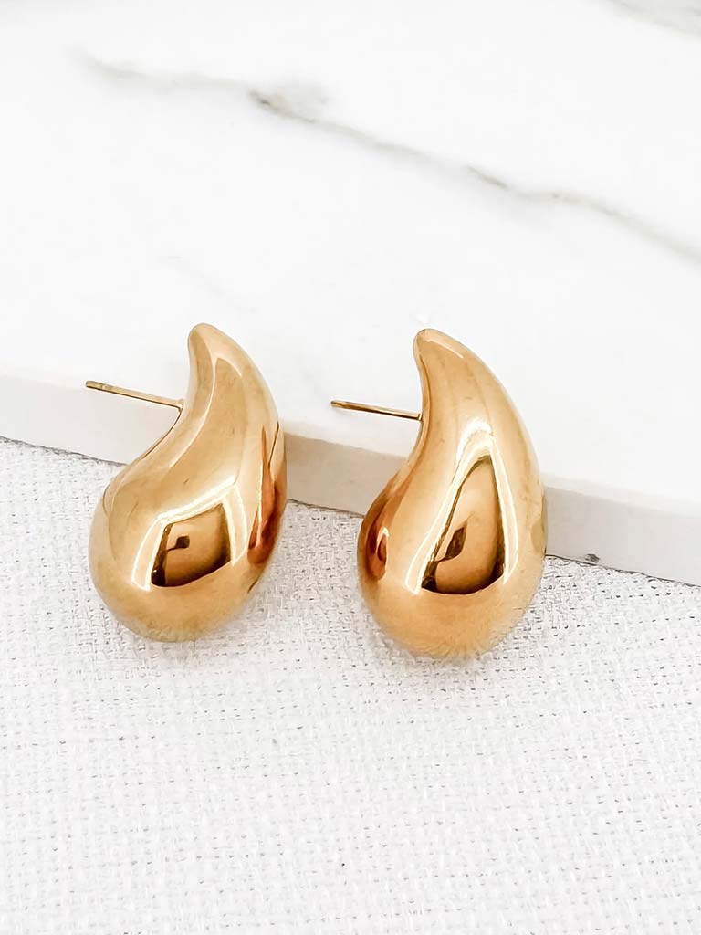 Envy Large Teardrop Earrings - Gold