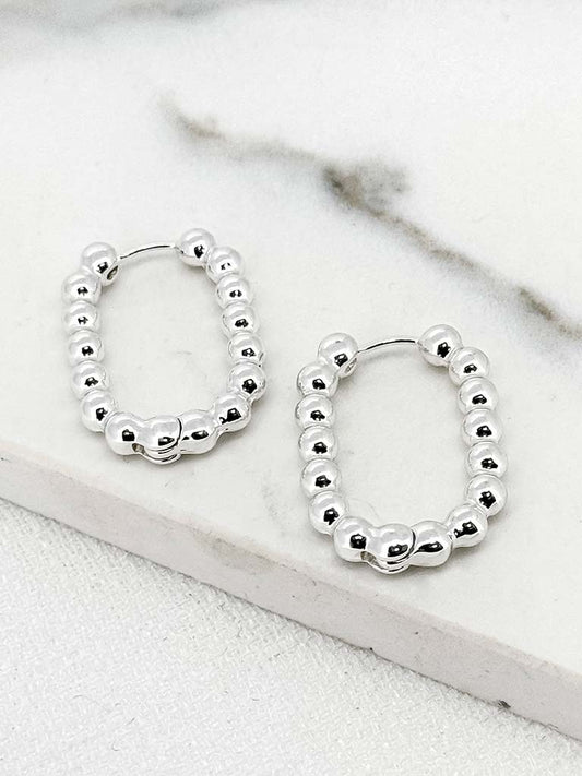 Envy Bubble Hoop Earrings - Silver