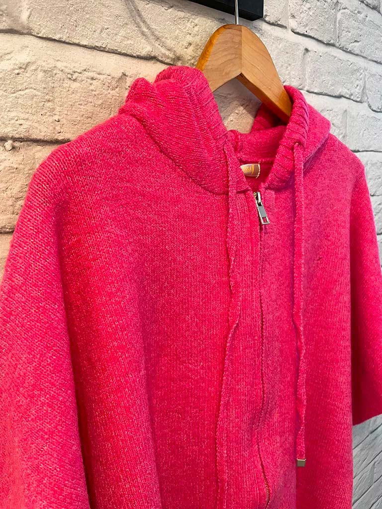 Malissa J Hooded Zipped Knit - Pink
