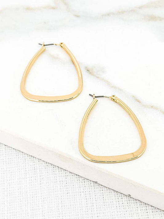 Envy Reuleaux Hoop Earrings - Gold