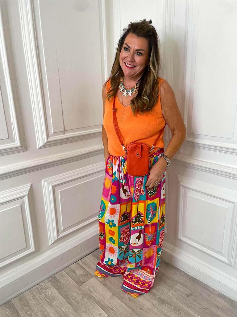 Kitsch Patterned Palazzos - Rio Patchwork