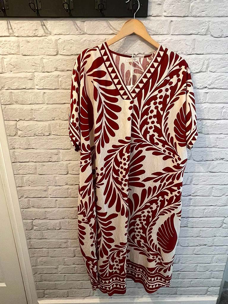 Laurel Midi Dress - Bordeaux