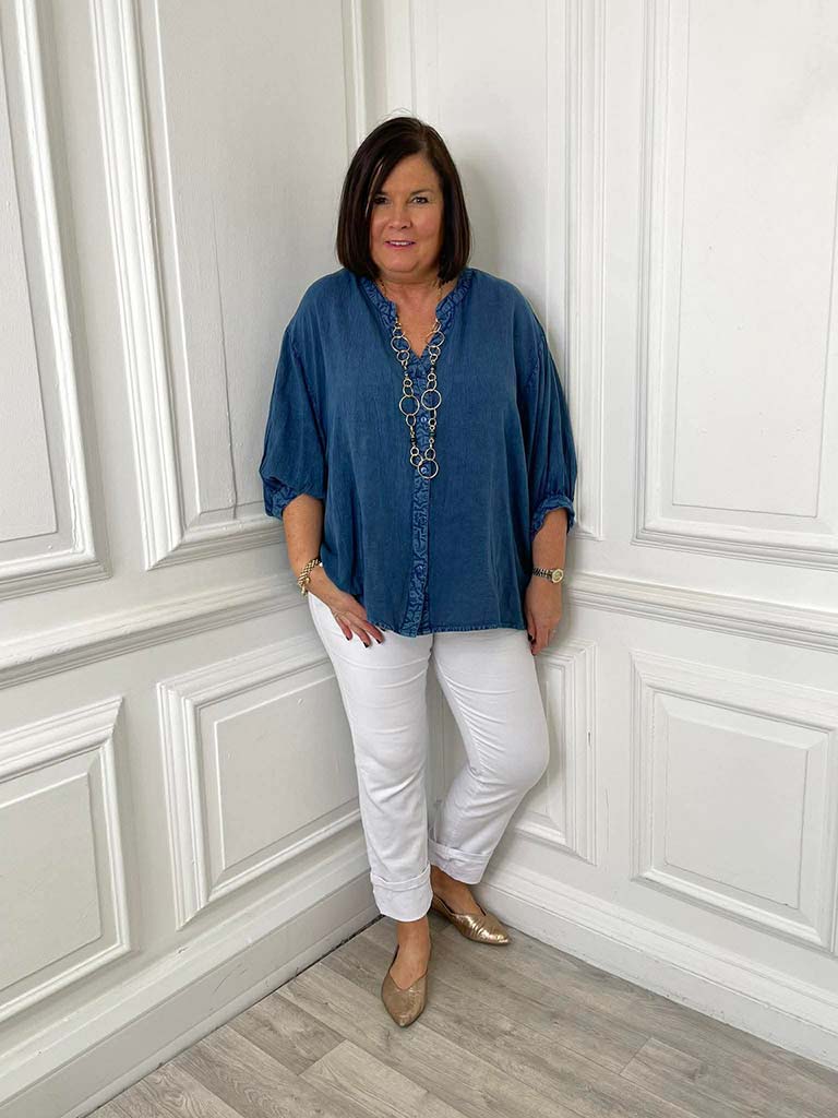 Vintage Wash Boho Blouse