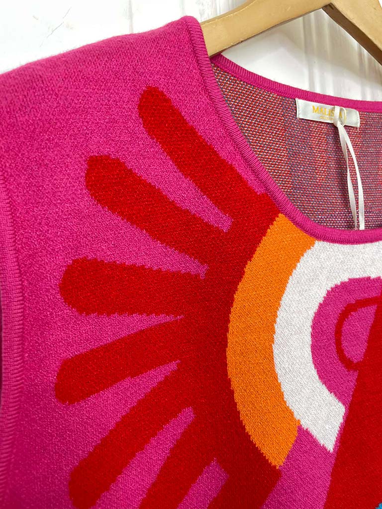 Malissa J Abstract Tank Knit - Lime