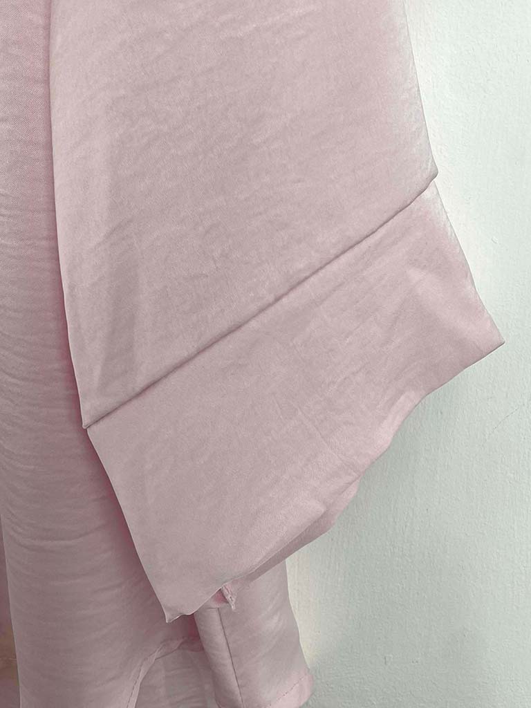 Silk Feel Mandarin Blouse - Petal