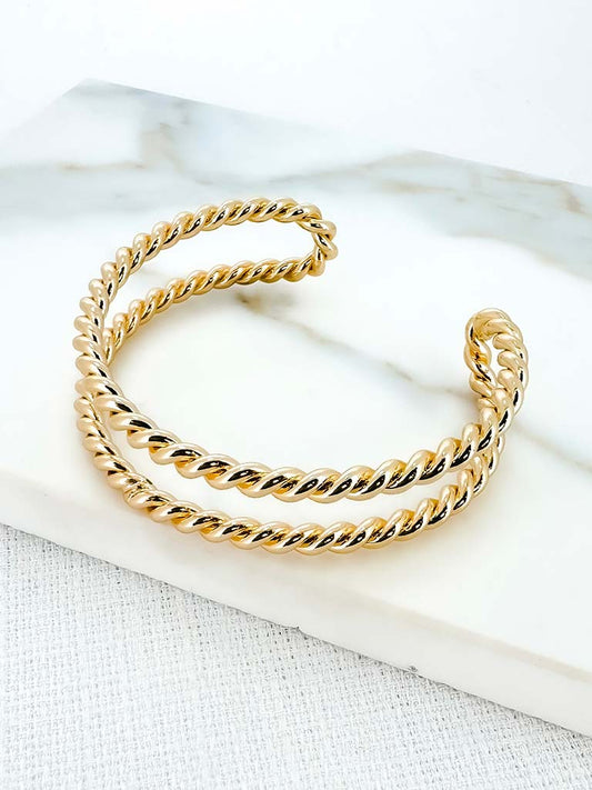 Envy Twisted Bangle - Gold