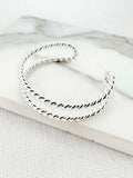 Envy Twisted Bangle - Silver