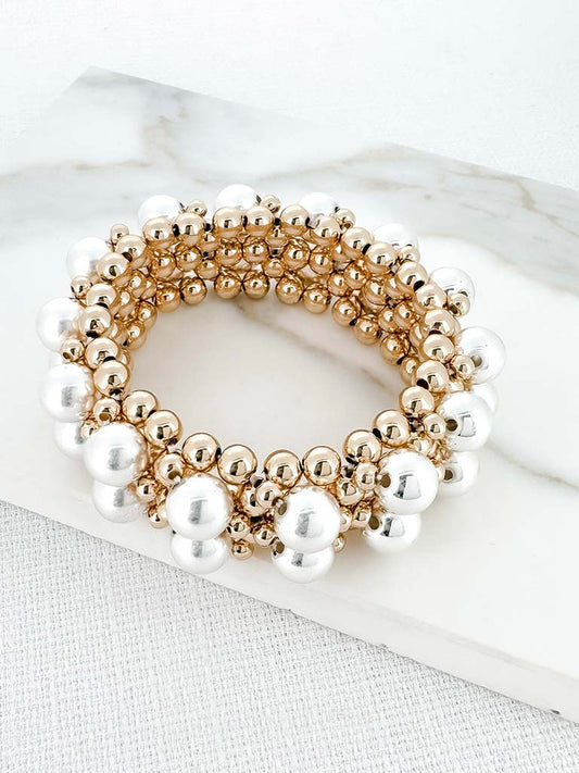 Envy Pearl Cuff Bracelet - Gold