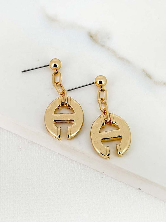 Envy Anchor Drop Earrings - Gold