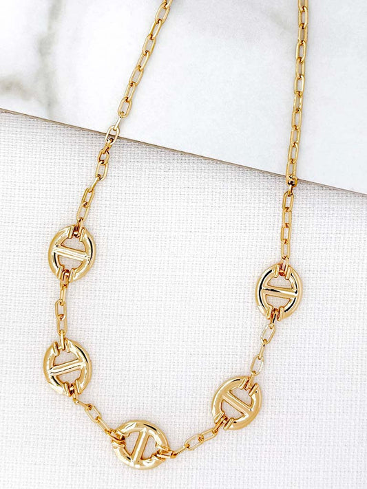 Envy Anchor Necklace - Gold