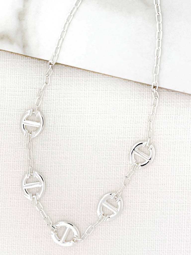 Envy Anchor Necklace - Silver