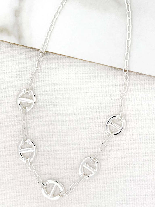 Envy Anchor Necklace - Silver