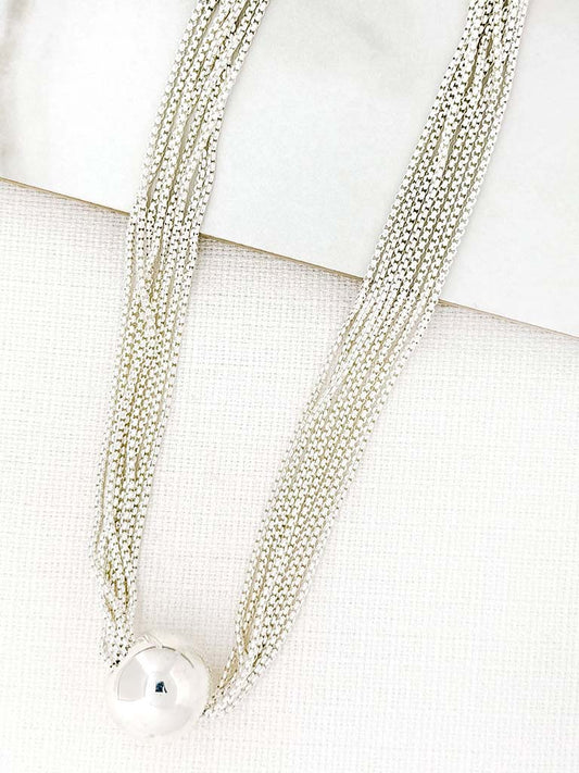 Envy Orb Necklace - Silver