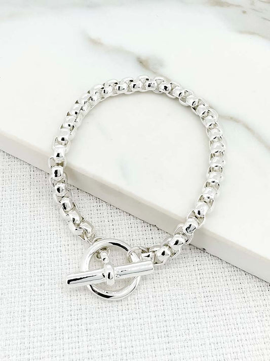 Envy T-Bar Chain Bracelet - Silver