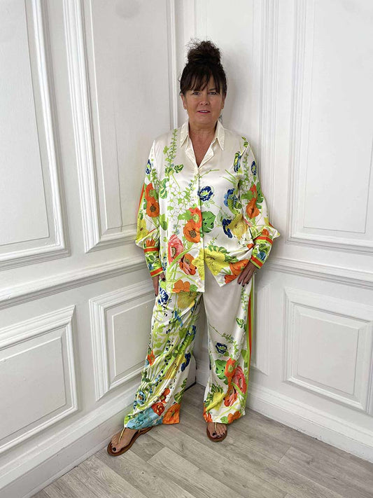 Lime Botanic Tie Back Co-ord