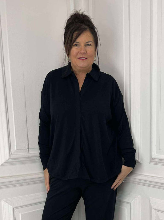 Malissa J Shirt Knit - Black