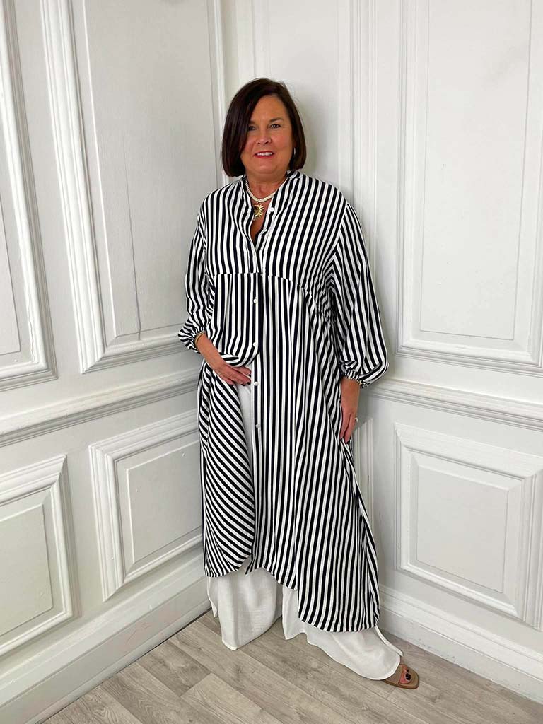 Striped Maxi Dress - Midnight