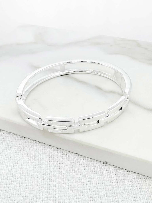 Envy Chain Link Bangle - Silver