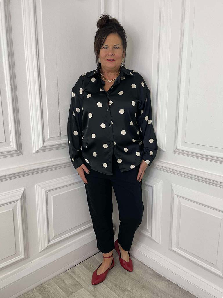 Polka Dot Shirt - Black