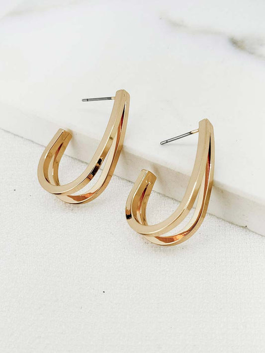 Envy Split Hoop Earrings - Gold