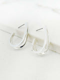 Envy Split Hoop Earrings - Silver