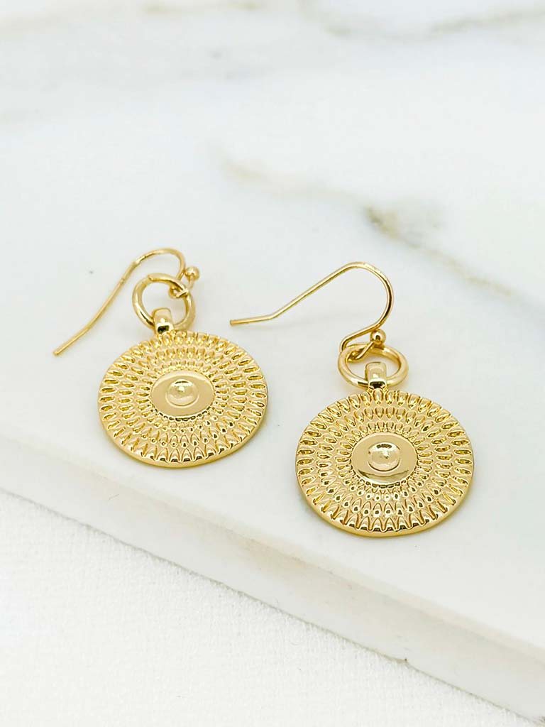 Envy Mandala Earrings - Gold