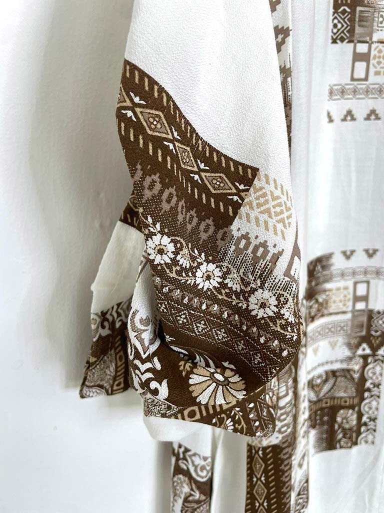 Mosaic Tile Shirt Dress - Chocolate