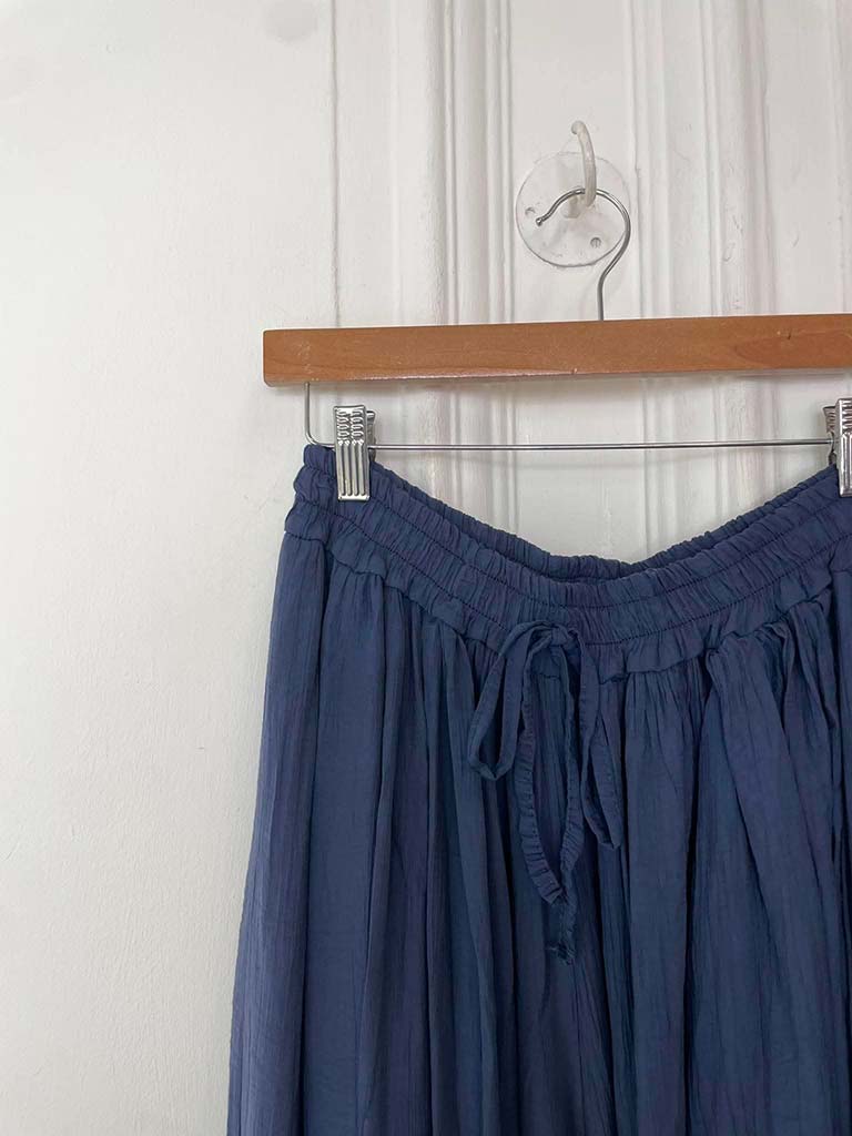 Crepe Balloon Pants - Navy