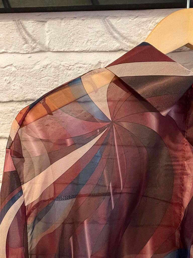 Vintage Swirl Shirt - Plum & Cocoa
