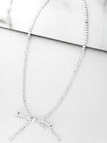 Envy Bow Necklace - Silver