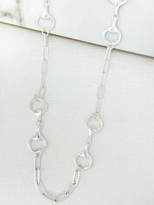 Envy Snaffle Necklace - Silver