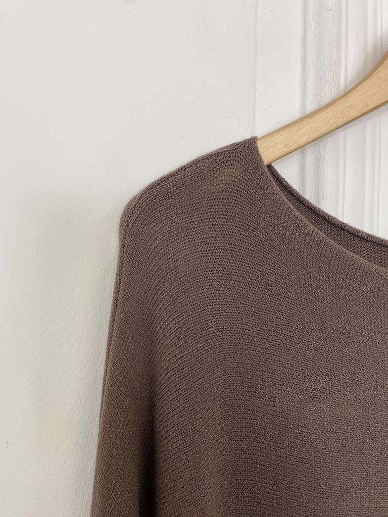 Pearl Back Knit - Chocolate