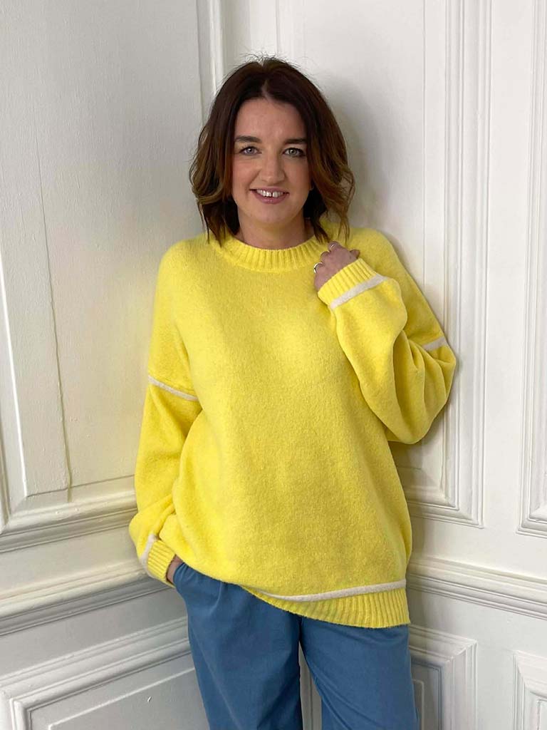 Contrast Stripe Knit - Sunshine