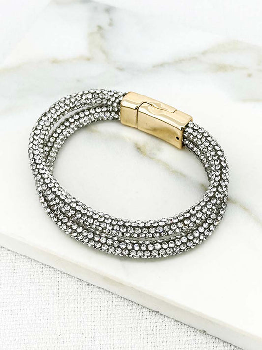 Envy Shimmer Wrap Bracelet - Silver