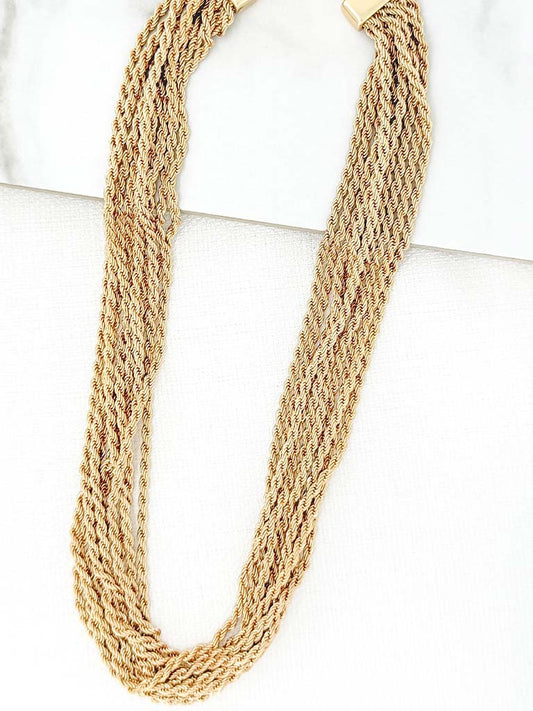 Envy Twist Chain Necklace - Gold