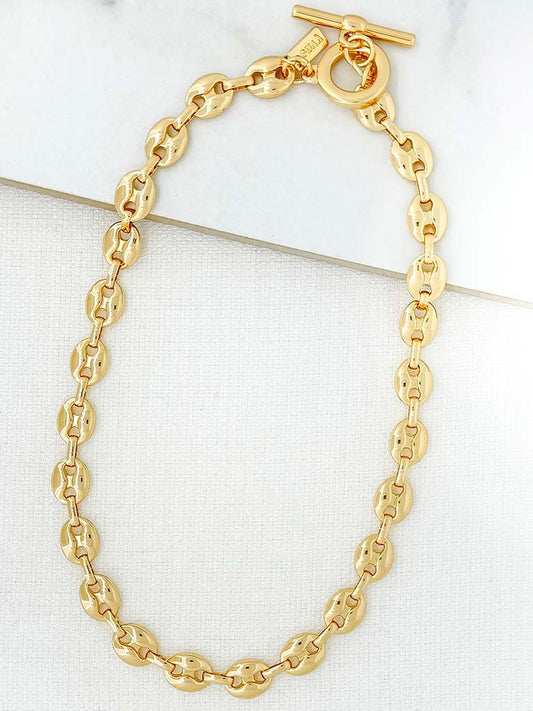 Envy Ellipse Link Necklace - Gold