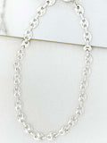 Envy Ellipse Link Necklace - Silver