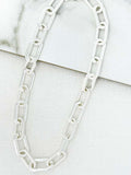 Envy Ridged Chainlink Necklace - Silver