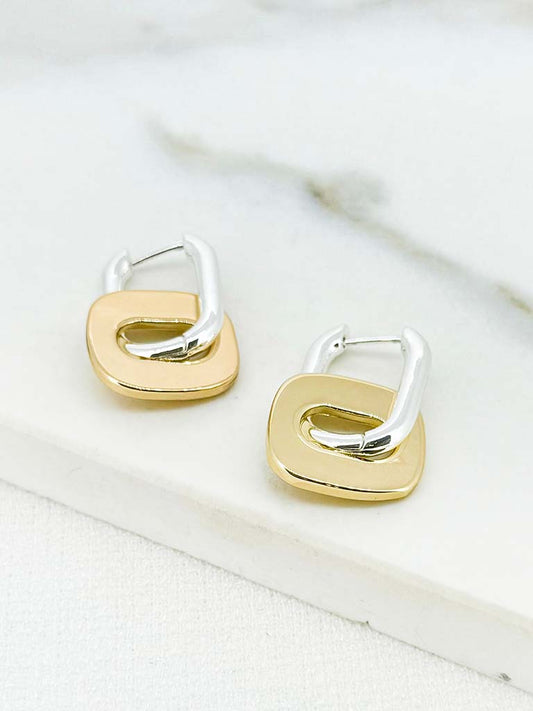 Envy Hoop Disc Earrings - Gold