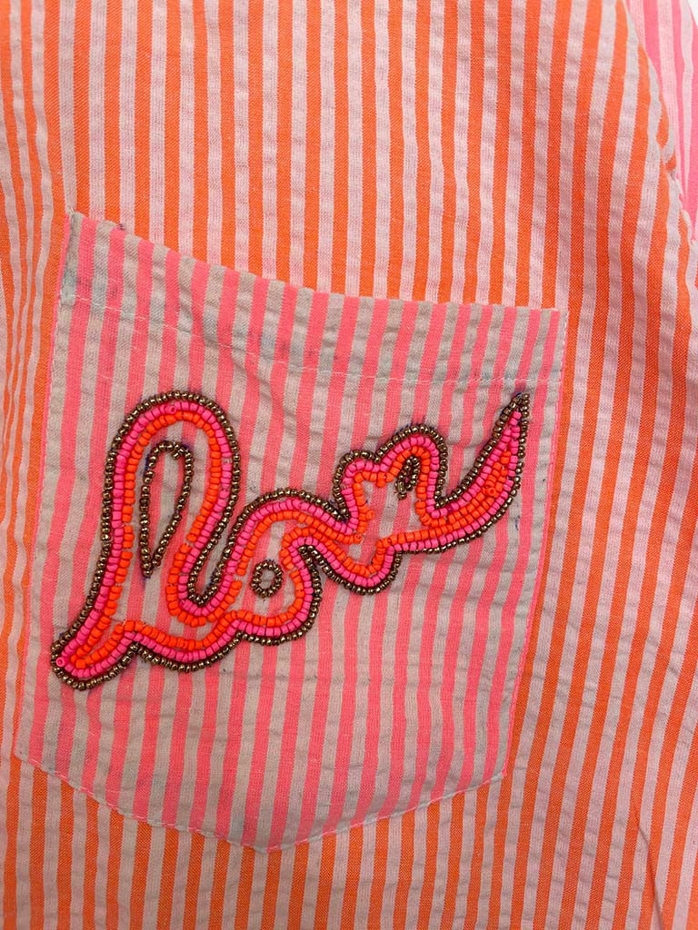 Stripe Love Shirt - Neon