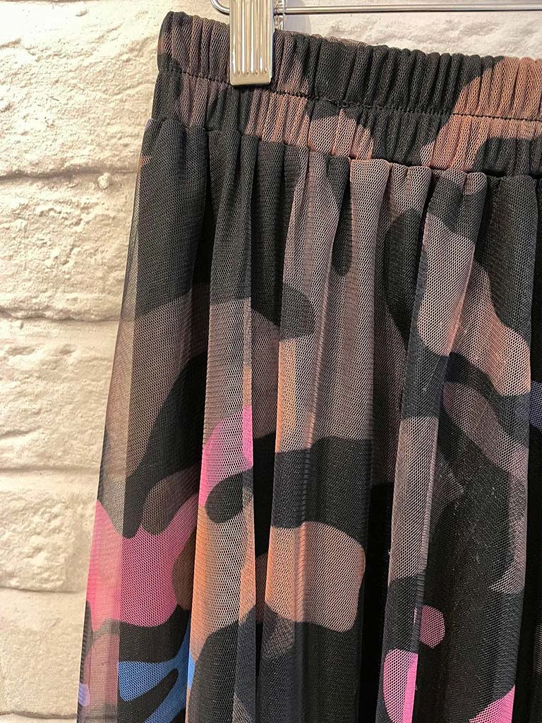 Malissa J Camo Tulle Skirt - Black