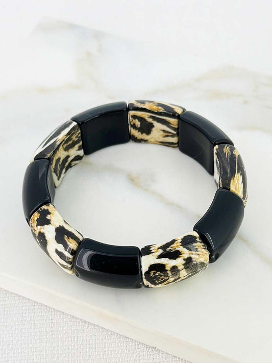 Envy Leopard Bangle - Black