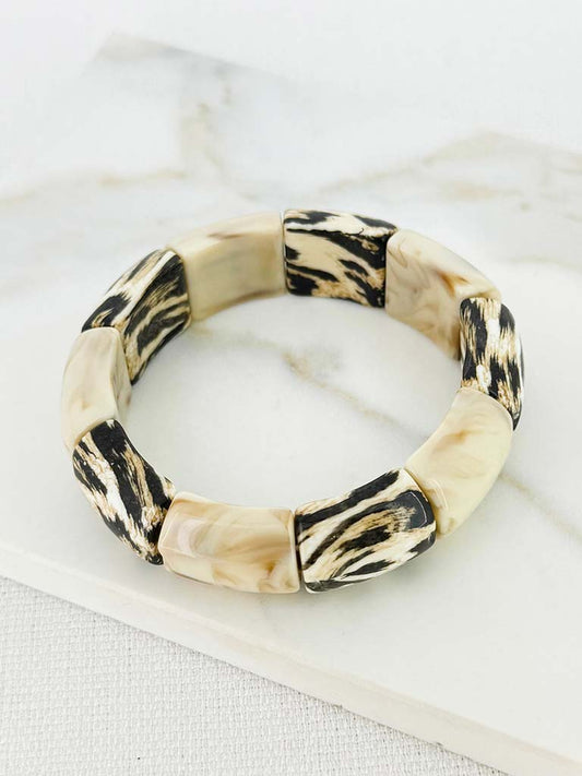 Envy Leopard Bangle - Stone