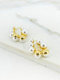 Envy Pearl Hoop Earrings - Gold