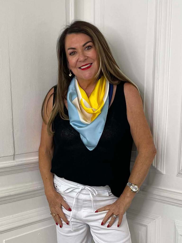 Silk Feel Neckerchief - Block Abstract