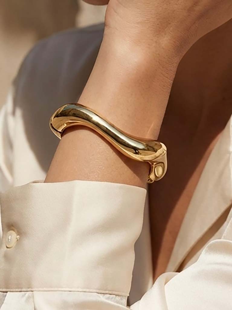 Envy Wave Bangle - Gold