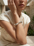 Envy Wave Bangle - Silver