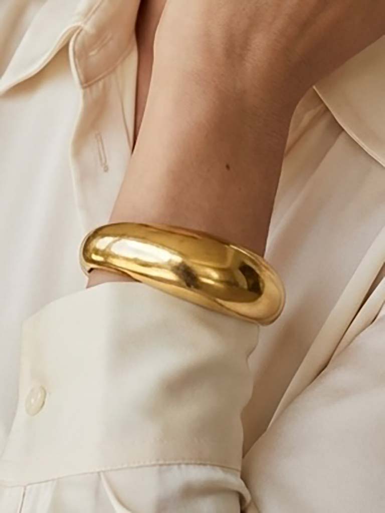 Envy Curve Bangle - Gold
