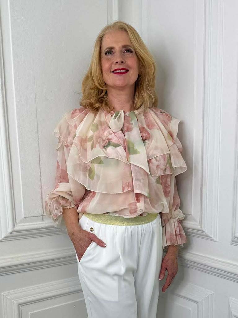 Floral Ruffle Blouse