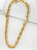 Envy Chunky Ellipse Link Necklace - Gold